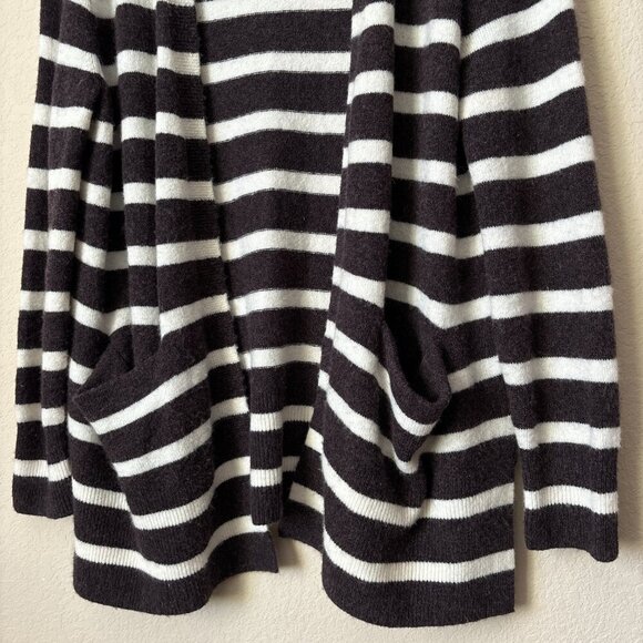 Madewell Alpaca Merino Wool Supersoft Striped Walker Open-Front Cardigan - Picture 5 of 13